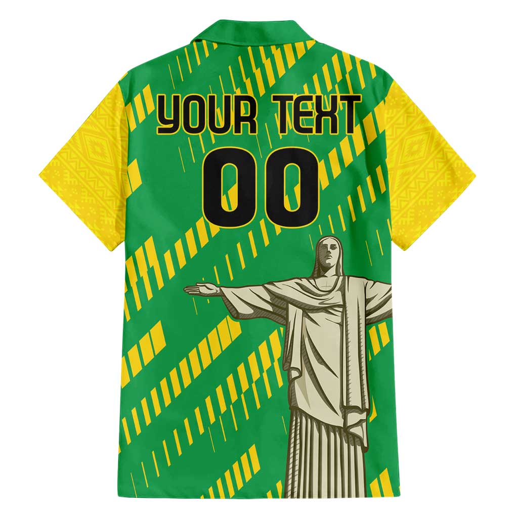 Custom Brazil Happy Independence Day Hawaiian Shirt Cristo Redentor Flag Style - Wonder Print Shop