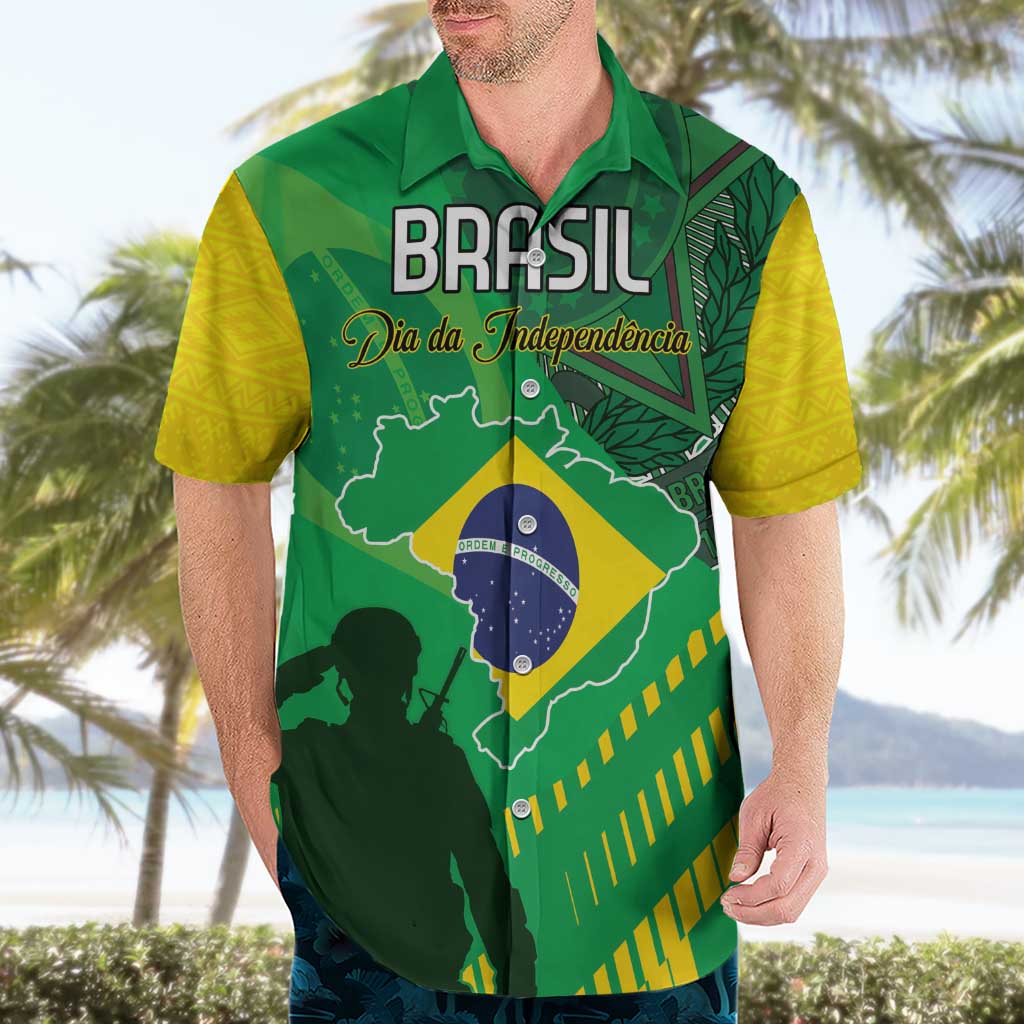 Custom Brazil Happy Independence Day Hawaiian Shirt Cristo Redentor Flag Style - Wonder Print Shop