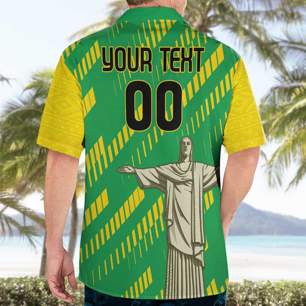 Custom Brazil Happy Independence Day Hawaiian Shirt Cristo Redentor Flag Style - Wonder Print Shop
