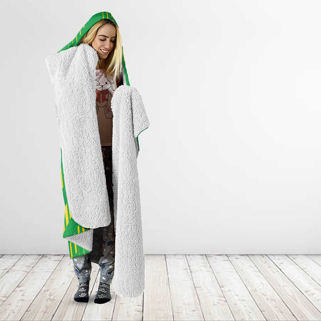 Custom Brazil Happy Independence Day Hooded Blanket Cristo Redentor Flag Style