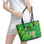 Custom Brazil Happy Independence Day Leather Tote Bag Cristo Redentor Flag Style - Wonder Print Shop