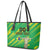 Custom Brazil Happy Independence Day Leather Tote Bag Cristo Redentor Flag Style - Wonder Print Shop