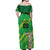 Custom Brazil Happy Independence Day Off Shoulder Maxi Dress Cristo Redentor Flag Style - Wonder Print Shop