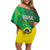 Custom Brazil Happy Independence Day Off Shoulder Short Dress Cristo Redentor Flag Style - Wonder Print Shop