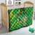 Custom Brazil Happy Independence Day Quilt Cristo Redentor Flag Style - Wonder Print Shop