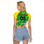 Custom Brazil Happy Independence Day Raglan Cropped T Shirt Cristo Redentor Flag Style - Wonder Print Shop