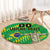 Custom Brazil Happy Independence Day Round Carpet Cristo Redentor Flag Style