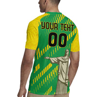 Custom Brazil Happy Independence Day Rugby Jersey Cristo Redentor Flag Style - Wonder Print Shop