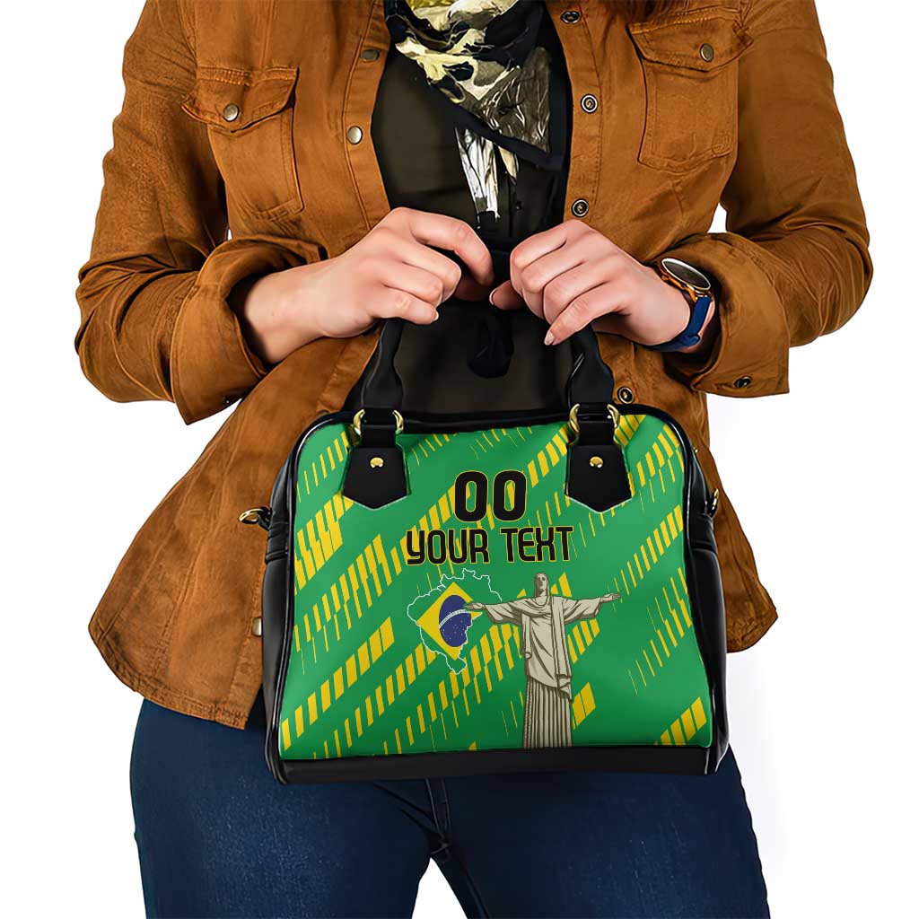 Custom Brazil Happy Independence Day Shoulder Handbag Cristo Redentor Flag Style
