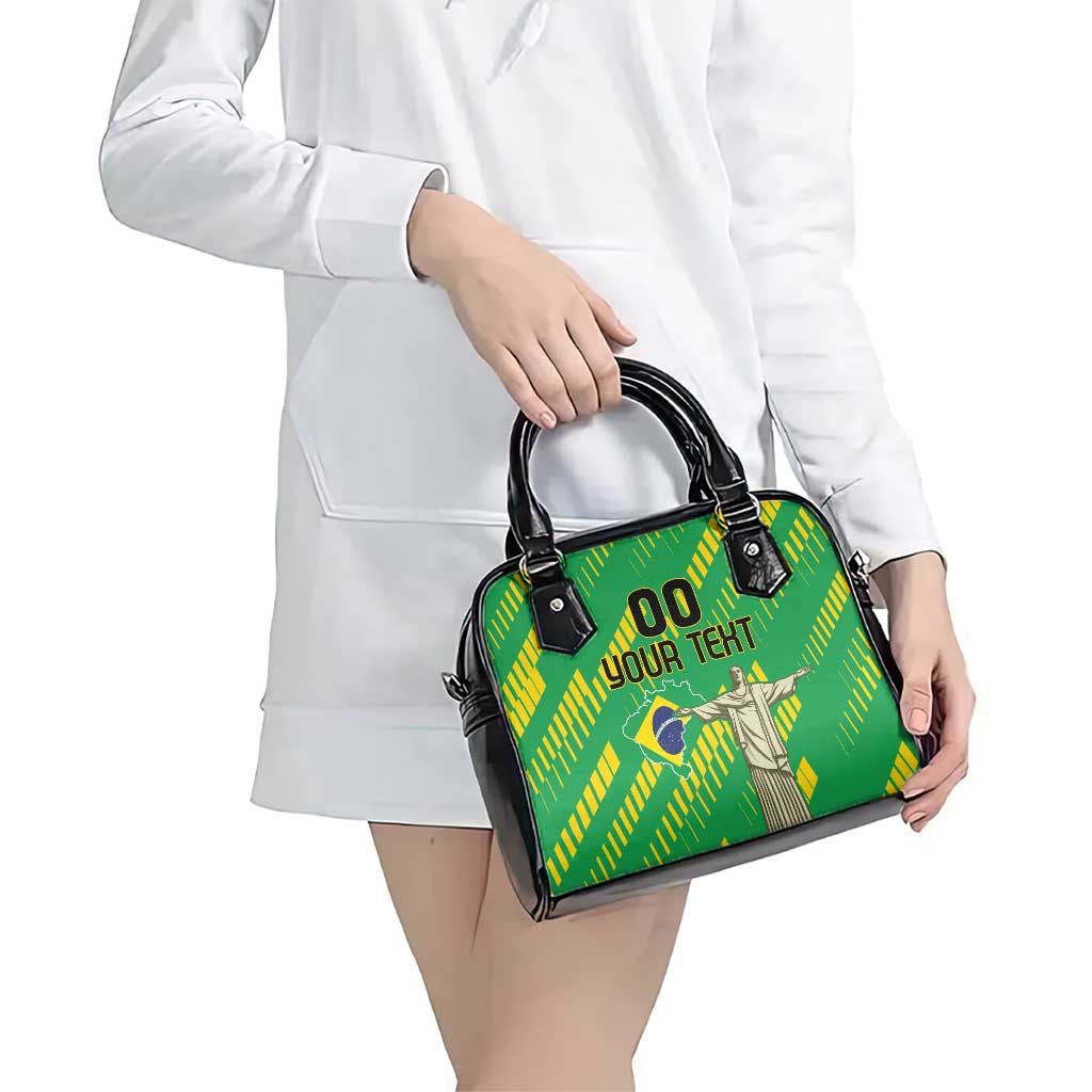 Custom Brazil Happy Independence Day Shoulder Handbag Cristo Redentor Flag Style