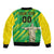 Custom Brazil Happy Independence Day Sleeve Zip Bomber Jacket Cristo Redentor Flag Style - Wonder Print Shop