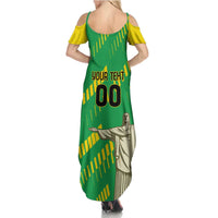 Custom Brazil Happy Independence Day Summer Maxi Dress Cristo Redentor Flag Style - Wonder Print Shop