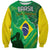 Custom Brazil Happy Independence Day Sweatshirt Cristo Redentor Flag Style - Wonder Print Shop