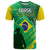 Custom Brazil Happy Independence Day T Shirt Cristo Redentor Flag Style - Wonder Print Shop