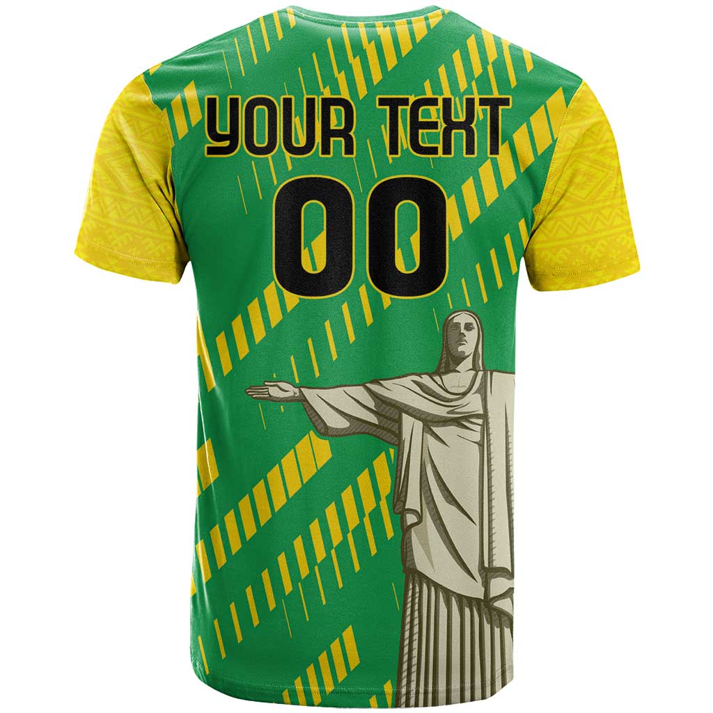 Custom Brazil Happy Independence Day T Shirt Cristo Redentor Flag Style - Wonder Print Shop