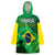Custom Brazil Happy Independence Day Wearable Blanket Hoodie Cristo Redentor Flag Style - Wonder Print Shop