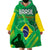 Custom Brazil Happy Independence Day Wearable Blanket Hoodie Cristo Redentor Flag Style - Wonder Print Shop