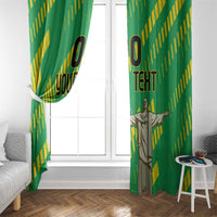 Custom Brazil Happy Independence Day Window Curtain Cristo Redentor Flag Style - Wonder Print Shop