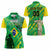 Custom Brazil Happy Independence Day Women Polo Shirt Cristo Redentor Flag Style - Wonder Print Shop