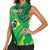 Custom Brazil Happy Independence Day Women Sleeveless Polo Shirt Cristo Redentor Flag Style - Wonder Print Shop