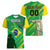 Custom Brazil Happy Independence Day Women V-Neck T-Shirt Cristo Redentor Flag Style - Wonder Print Shop
