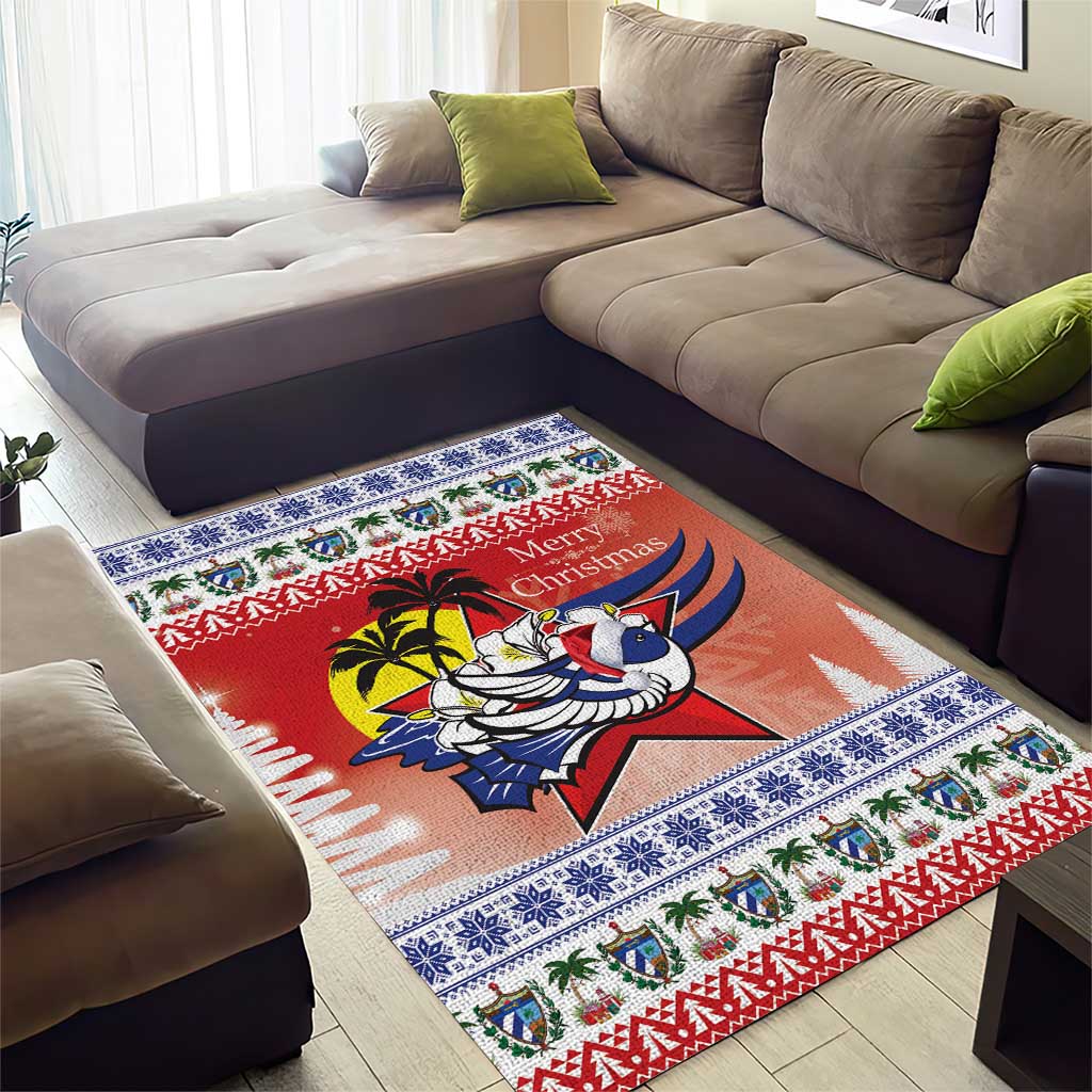Cuba Cuban Trogon Christmas Area Rug Patria o Muerte Venceremos - Wonder Print Shop