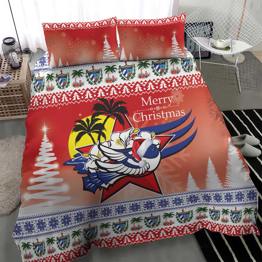 Cuba Cuban Trogon Christmas Bedding Set Patria o Muerte Venceremos - Wonder Print Shop