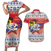 Cuba Cuban Trogon Christmas Couples Matching Short Sleeve Bodycon Dress and Hawaiian Shirt Patria o Muerte Venceremos - Wonder Print Shop
