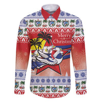 Cuba Cuban Trogon Christmas Family Matching Off The Shoulder Long Sleeve Dress and Hawaiian Shirt Patria o Muerte Venceremos - Wonder Print Shop