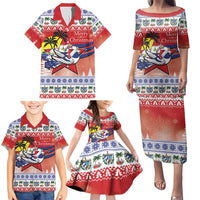 Cuba Cuban Trogon Christmas Family Matching Puletasi and Hawaiian Shirt Patria o Muerte Venceremos - Wonder Print Shop