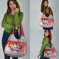 Cuba Cuban Trogon Christmas Grocery Bag Patria o Muerte Venceremos