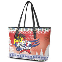 Cuba Cuban Trogon Christmas Leather Tote Bag Patria o Muerte Venceremos - Wonder Print Shop