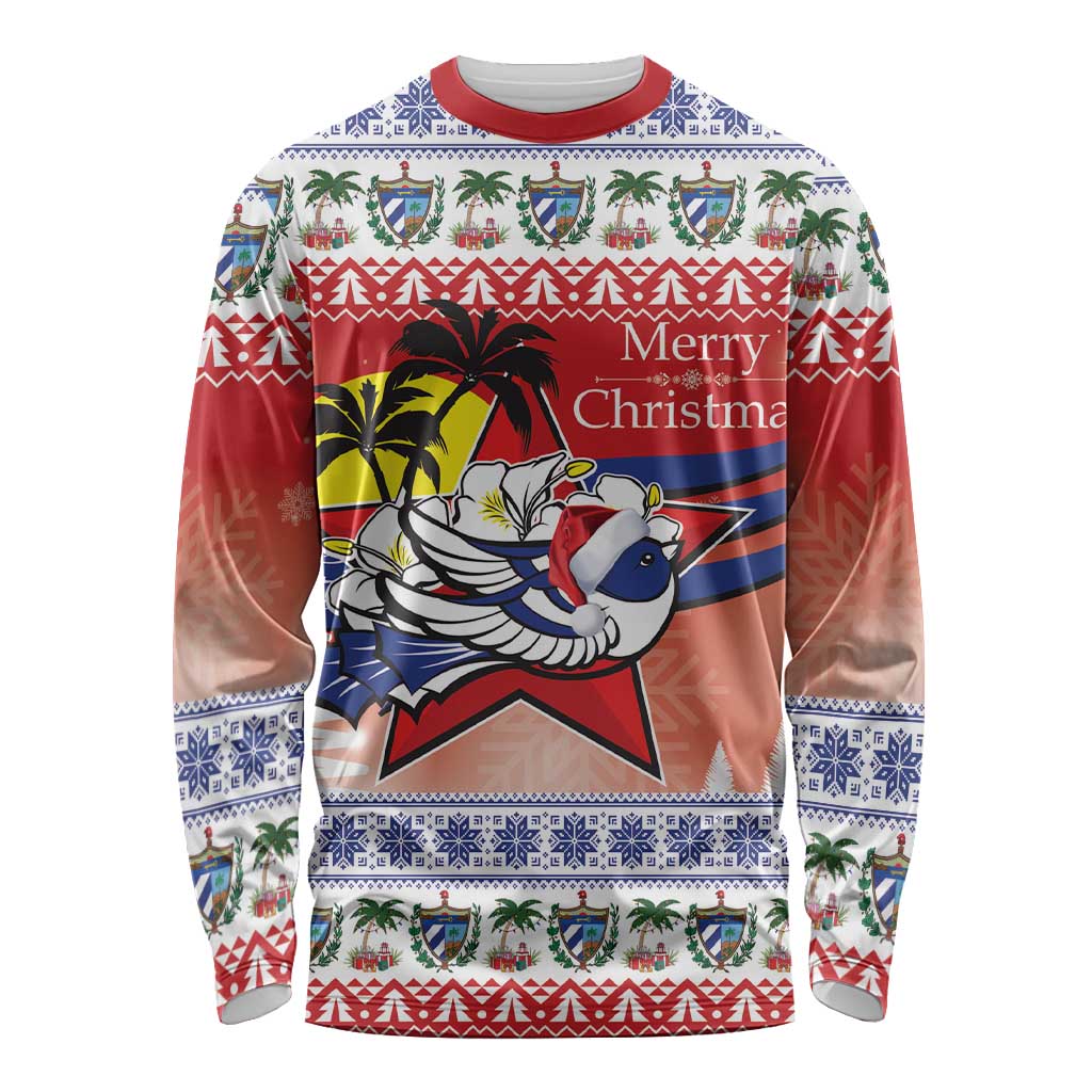 Cuba Cuban Trogon Christmas Long Sleeve Shirt Patria o Muerte Venceremos - Wonder Print Shop