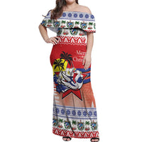 Cuba Cuban Trogon Christmas Off Shoulder Maxi Dress Patria o Muerte Venceremos - Wonder Print Shop