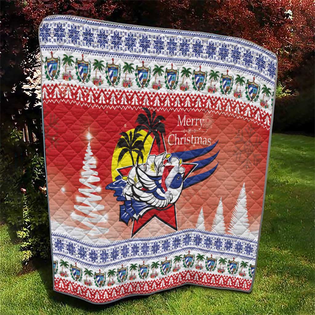 Cuba Cuban Trogon Christmas Quilt Patria o Muerte Venceremos - Wonder Print Shop