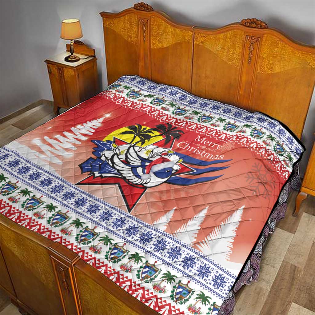 Cuba Cuban Trogon Christmas Quilt Patria o Muerte Venceremos - Wonder Print Shop