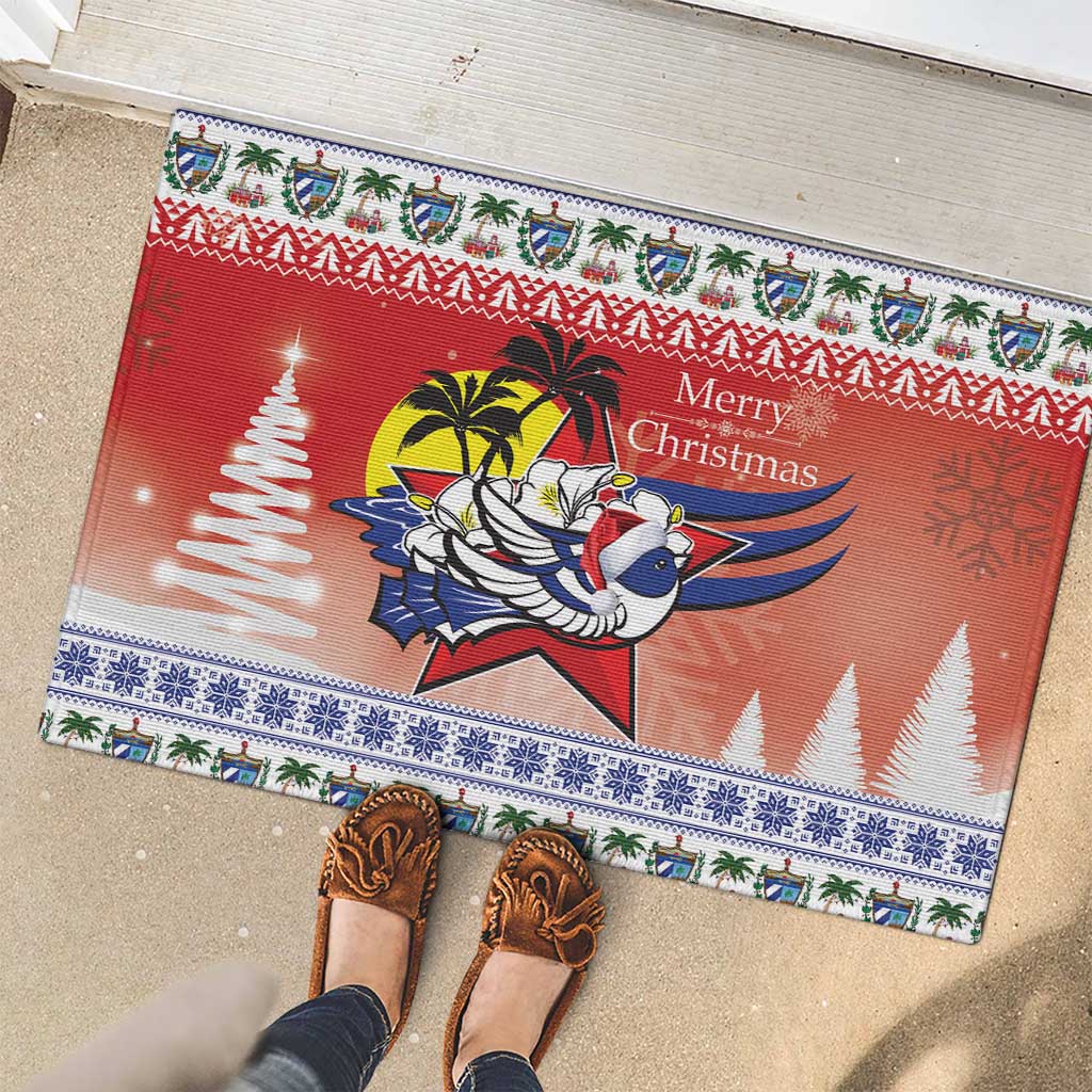 Cuba Cuban Trogon Christmas Rubber Doormat Patria o Muerte Venceremos - Wonder Print Shop