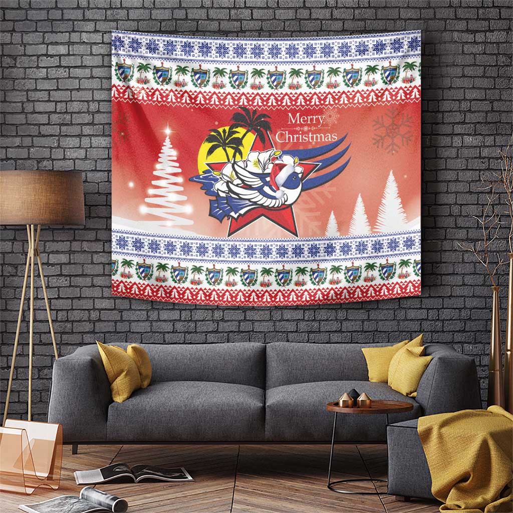 Cuba Cuban Trogon Christmas Tapestry Patria o Muerte Venceremos - Wonder Print Shop