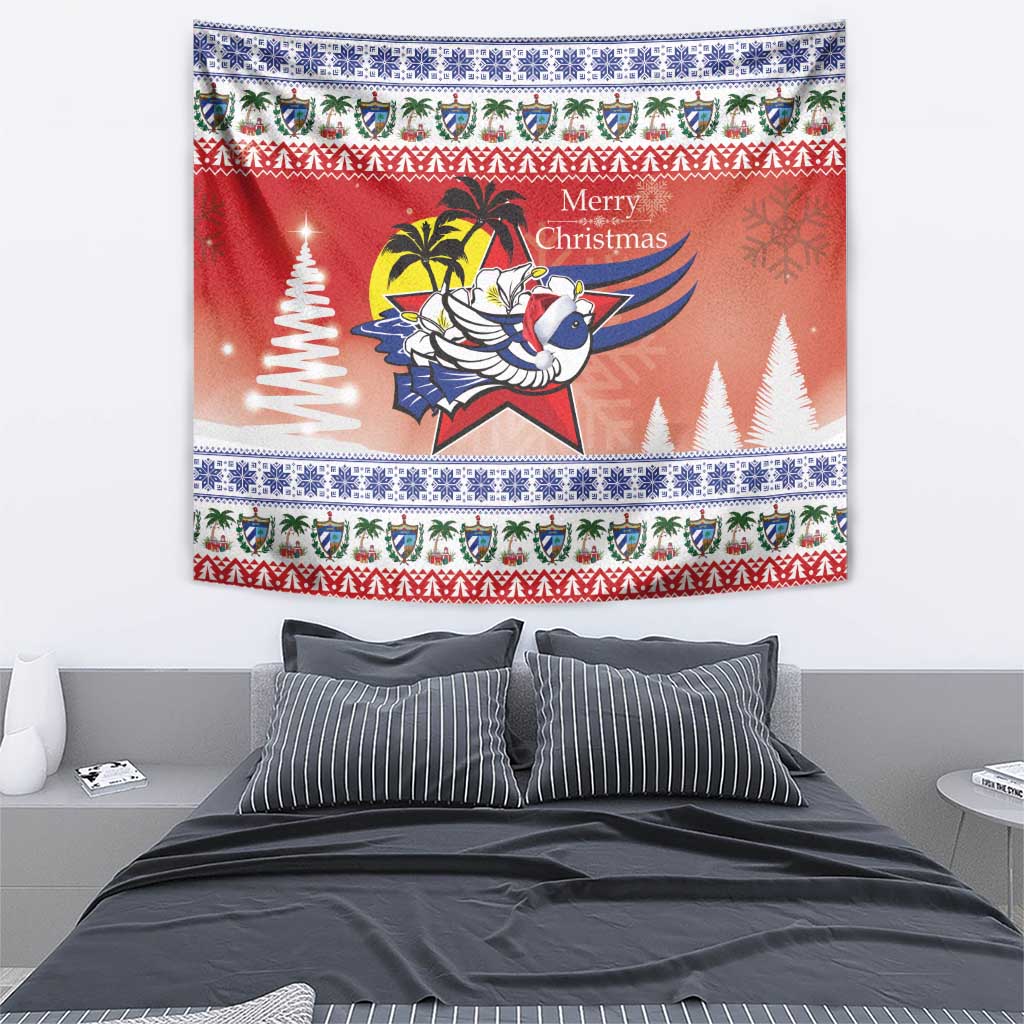 Cuba Cuban Trogon Christmas Tapestry Patria o Muerte Venceremos - Wonder Print Shop
