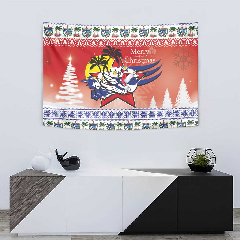 Cuba Cuban Trogon Christmas Tapestry Patria o Muerte Venceremos - Wonder Print Shop