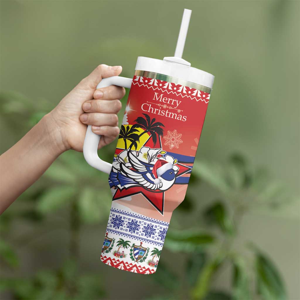 Cuba Cuban Trogon Christmas Tumbler With Handle Patria o Muerte Venceremos - Wonder Print Shop