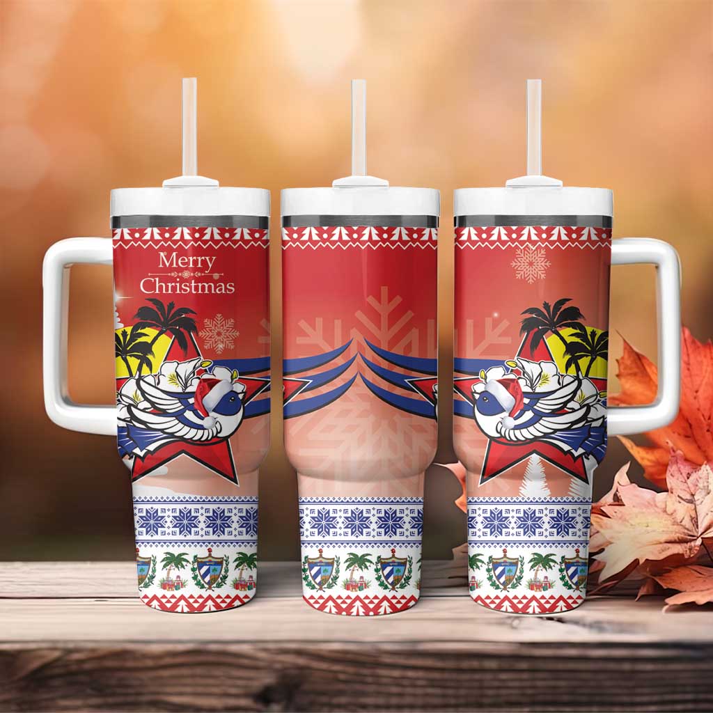 Cuba Cuban Trogon Christmas Tumbler With Handle Patria o Muerte Venceremos - Wonder Print Shop