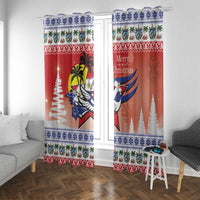 Cuba Cuban Trogon Christmas Window Curtain Patria o Muerte Venceremos - Wonder Print Shop