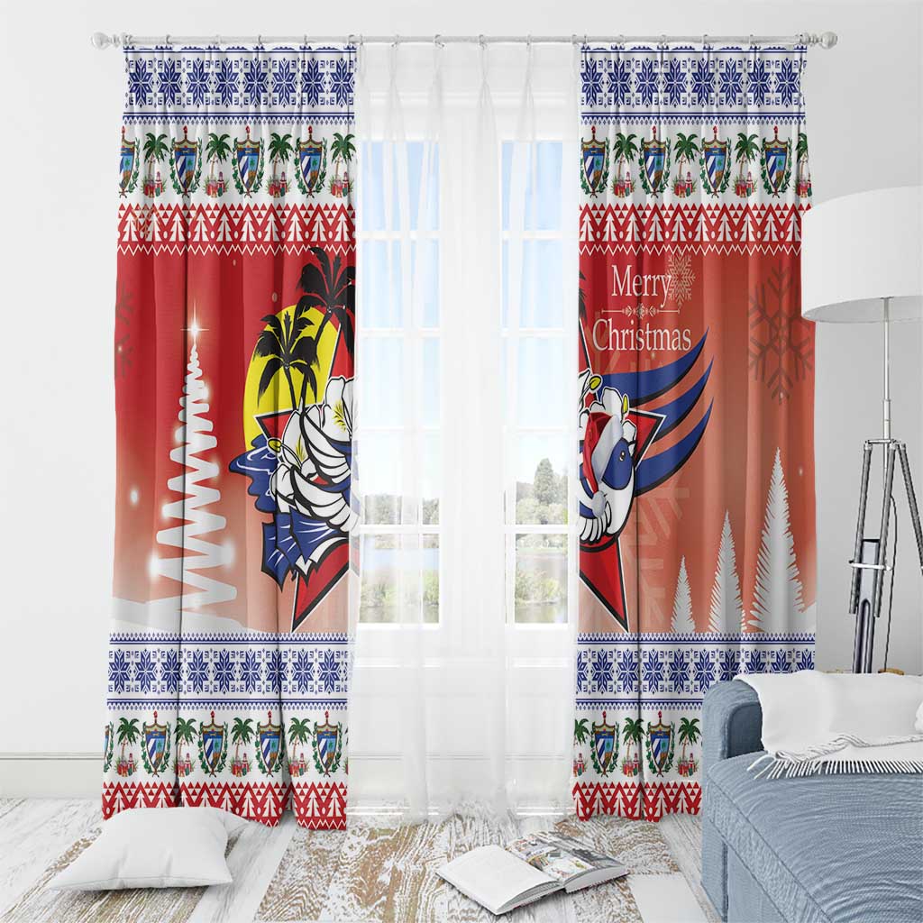 Cuba Cuban Trogon Christmas Window Curtain Patria o Muerte Venceremos - Wonder Print Shop