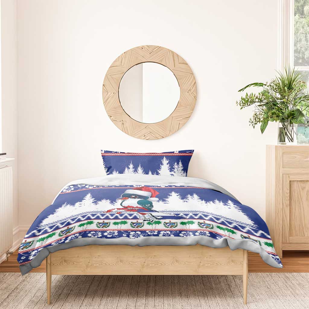 Cuba Christmas Bedding Set Cuban Trogon Map With Feliz Navidad - Wonder Print Shop