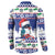 Cuba Christmas Button Sweatshirt Cuban Trogon Map With Feliz Navidad - Wonder Print Shop