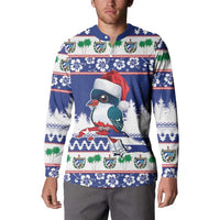 Cuba Christmas Button Sweatshirt Cuban Trogon Map With Feliz Navidad - Wonder Print Shop