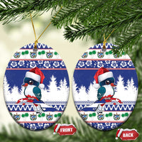 Cuba Christmas Ceramic Ornament Cuban Trogon Map With Feliz Navidad - Wonder Print Shop