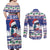 Cuba Christmas Couples Matching Off Shoulder Maxi Dress and Long Sleeve Button Shirt Cuban Trogon Map With Feliz Navidad - Wonder Print Shop