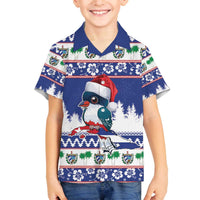 Cuba Christmas Family Matching Off The Shoulder Long Sleeve Dress and Hawaiian Shirt Cuban Trogon Map With Feliz Navidad - Wonder Print Shop